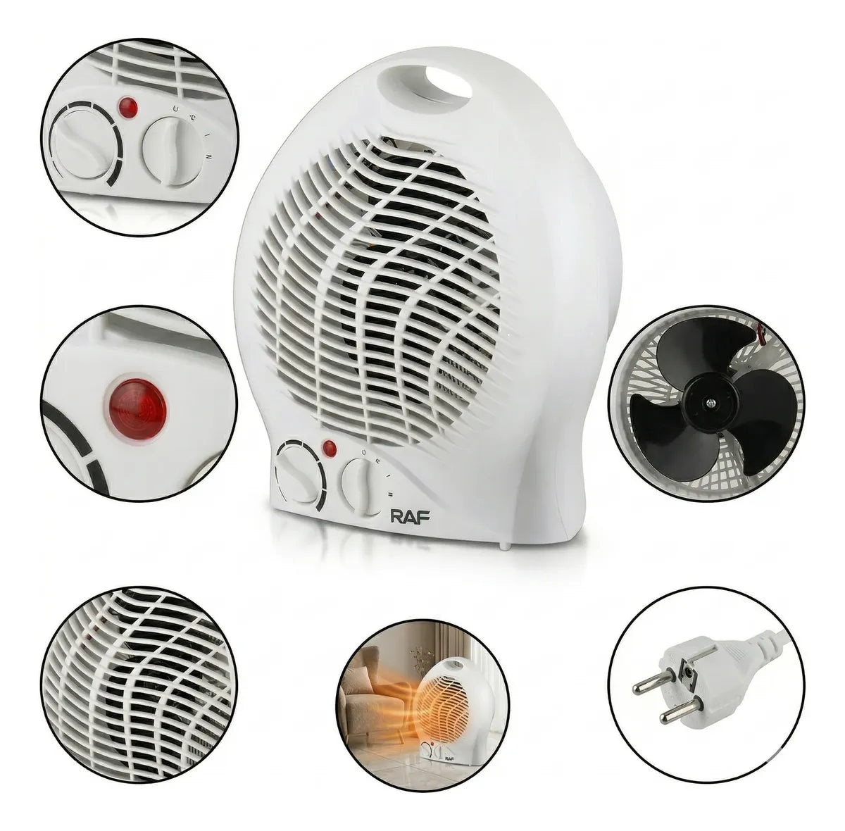 Calentador Electrico Casa Portatil Calor Invierno Frio Calor, 2000w