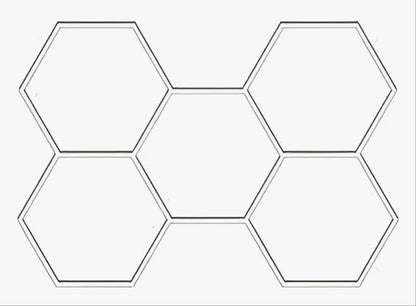 Luz de Techo LED Hexagonal Colmena – Iluminación Profesional para Talleres y Barberías
