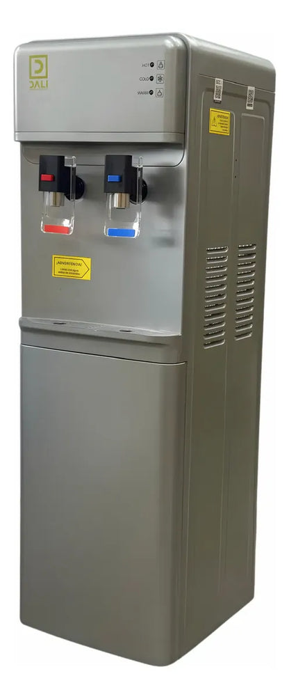 Dispensador de Agua Purificada Compresor Pedestal Mod. LB-07B Gris Acero