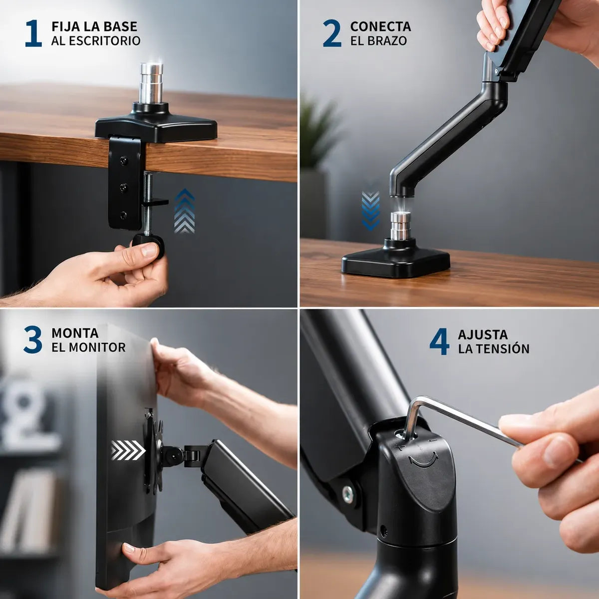 Soporte Monitor Brazo Hidraulico Articulado 17 A 32 9kg