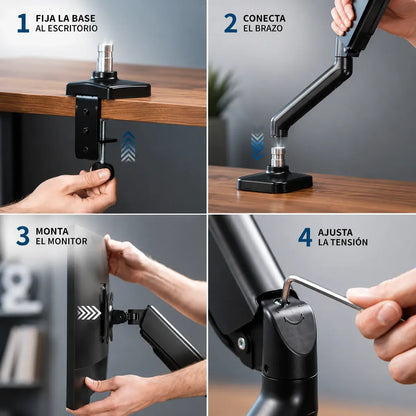 Soporte Monitor Brazo Hidraulico Articulado 17 A 32 9kg