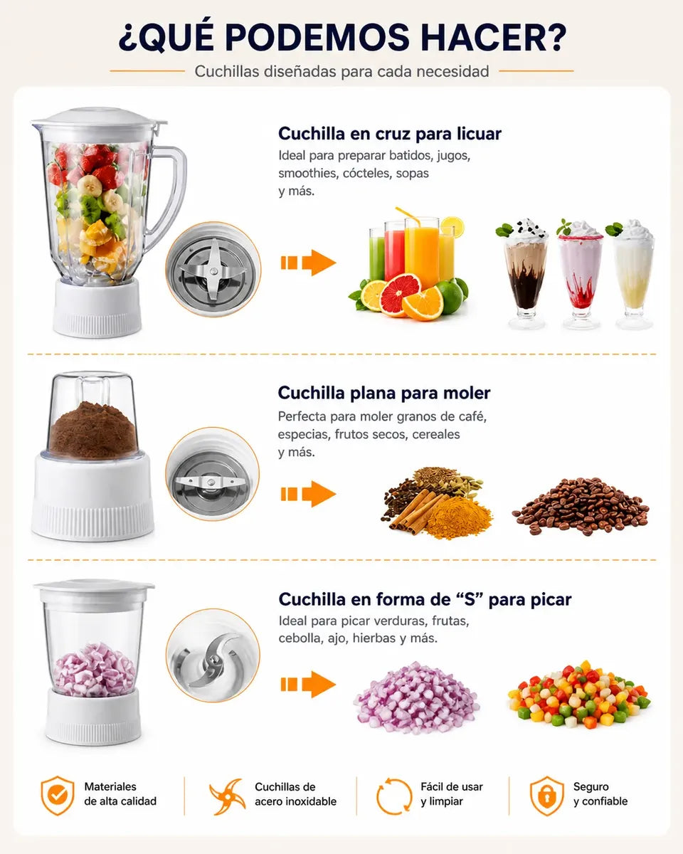 Extractor De Jugos Y Licuadora 4en1 Multifuncion Procesador