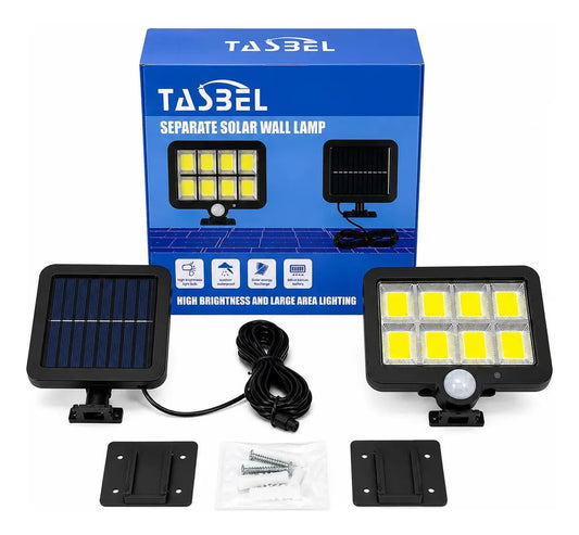 Foco Led Solar 250 Watts Recargable Con Sensor De Movimiento