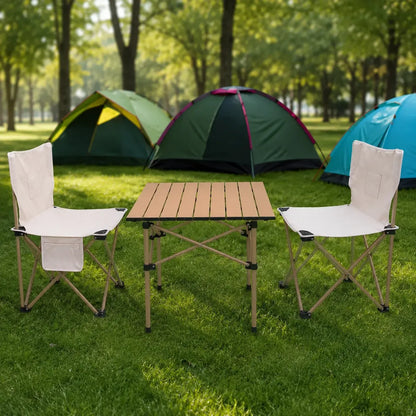 Set Camping Mesa Plegable Y 2 Sillas Portátiles Picnic Viaje