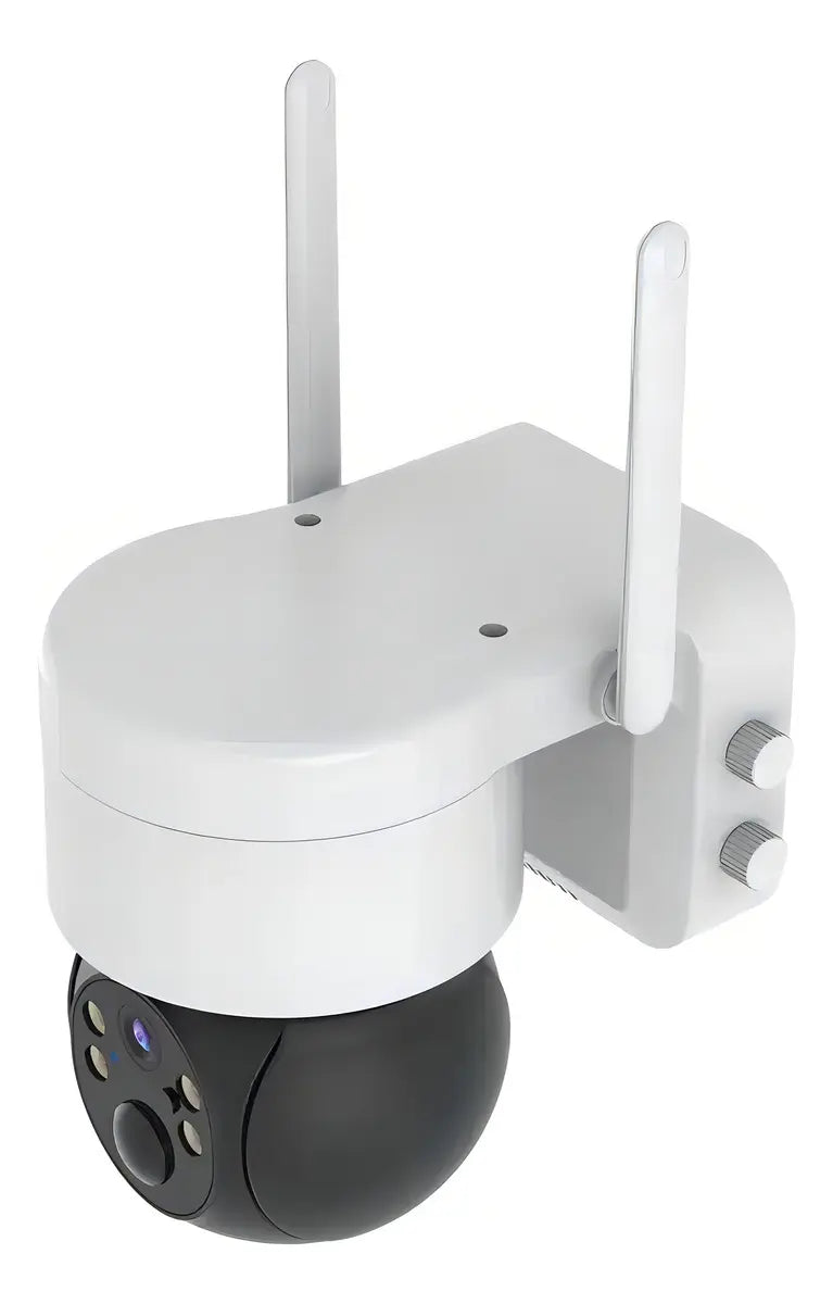 Cámara Qp Solar Para Exteriores Ip 1080 Inalámbrica 360 Color Blanco