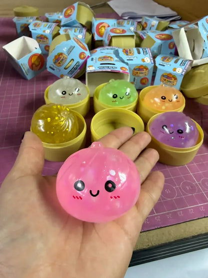 Pelota Antiestrés Con Forma De Dumpling Kawaii Variado