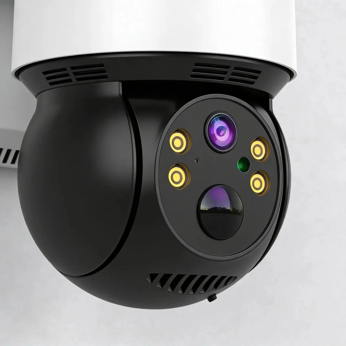 Cámara Qp Solar Para Exteriores Ip 1080 Inalámbrica 360 Color Blanco