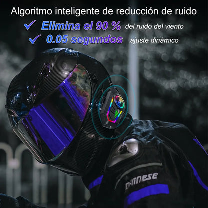 Intercomunicador Bluetooth Para Casco Moto 1000mah Ip56 Luz