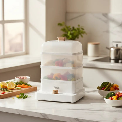 Vaporera De Alimentos Eléctrica RAF 12L – 3 Niveles 1200W