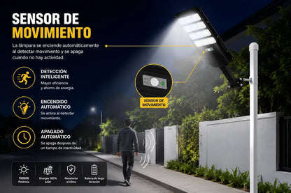 Foco Solar Led 1000w Con Control Remoto Exterior