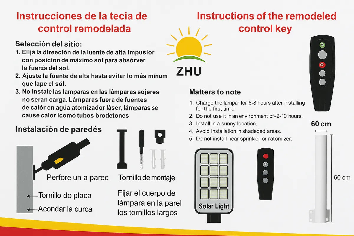 Foco Solar LED Exterior 1200W