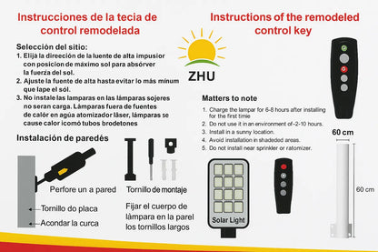 Foco Solar LED Exterior 1200W
