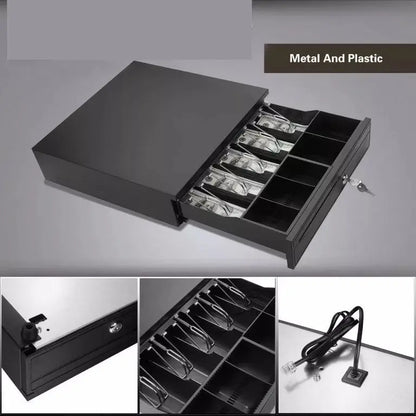 Caja Gaveta Dinero Electronica, Color Negra De 5 Puesto