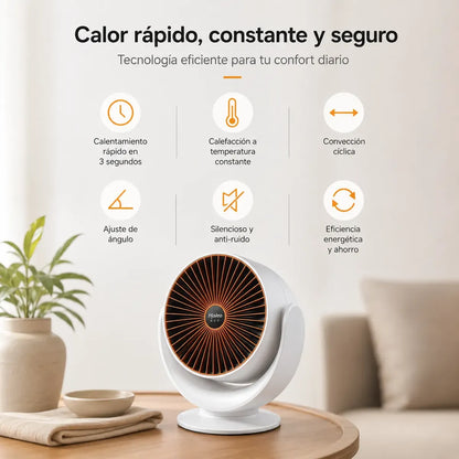 Calefactor Estufa Electrica Convección Portatil Silencioso