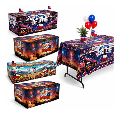Mantel Funda Mesa Fiestas Patrias 76x183cm Diseños Variados