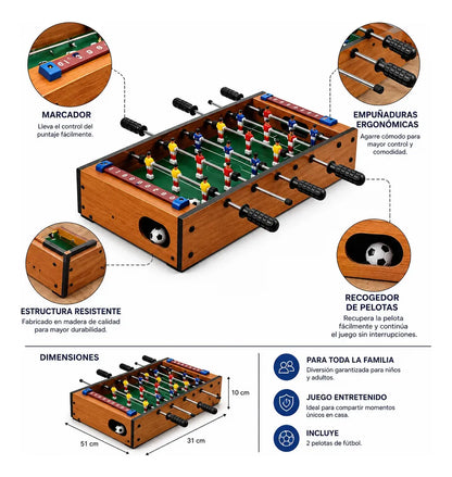 Juego Taca-taca Fútbol De Mesa Para Niños Diversión Familiar