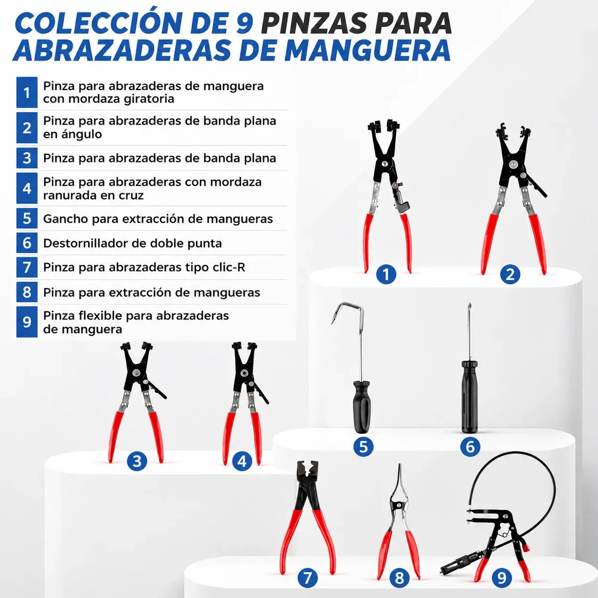 Set De Alicates Extractor Abrazaderas De Manguera Mecánica