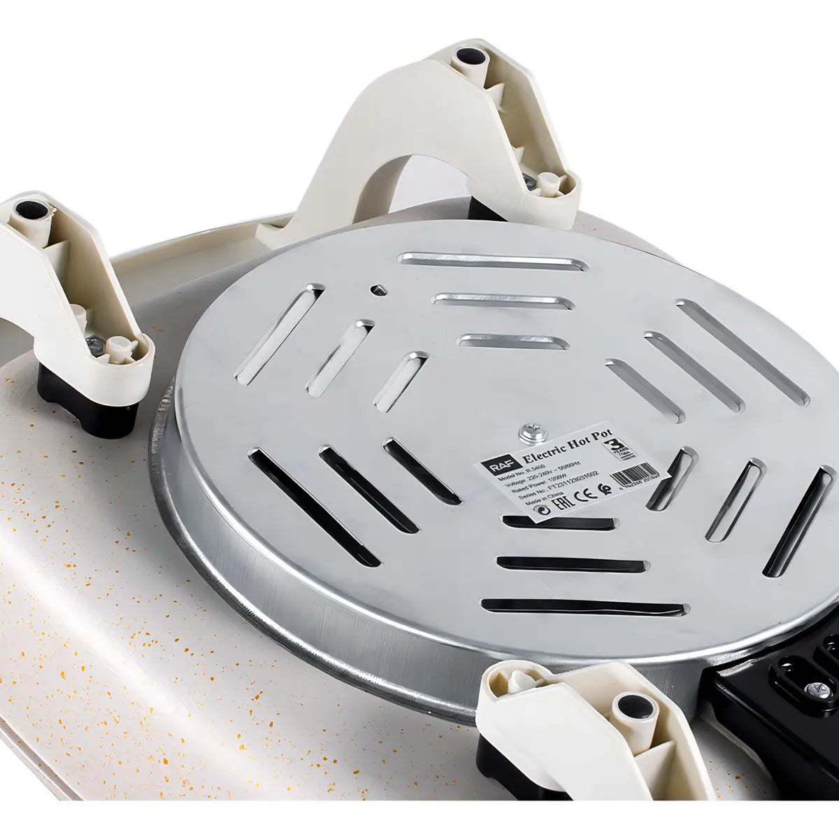 Olla Eléctrica Antiadherente Sartén Tapa De Vidrio 5l R.5400 Color Blanco Frecuencia 50hz-60hz