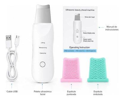 Paleta Ultrasónica Facial Rejuvenecedora, Paleta Ultra Fina De Limpieza Facial