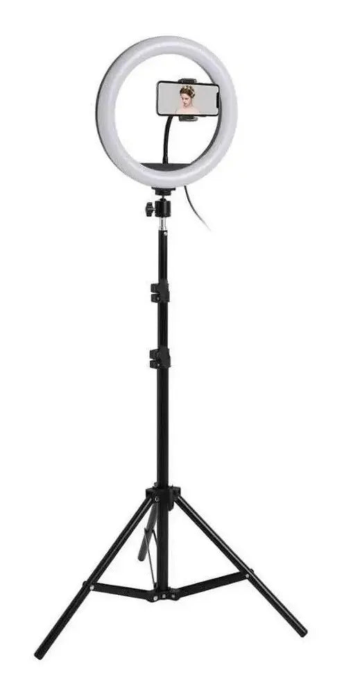 Aro De Luz Led Grande 31cm 12 Con Tripode 2.1m Tik Tok Color de la estructura Blanco+ tripode