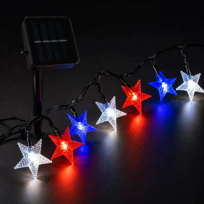 X2 Guirnalda Solar 10m Estrellas Navidad Fiestas Patrias