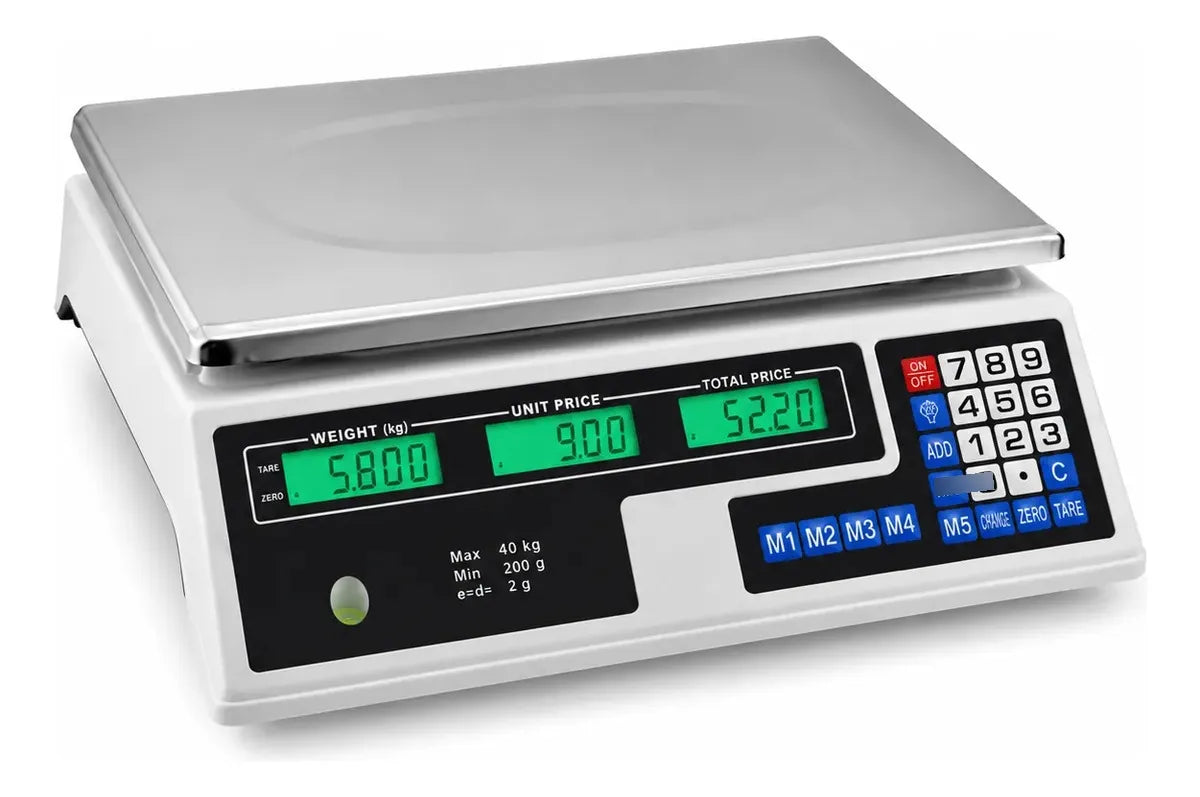 Balanza Digital Comercial 40kg Pesa Calculadora De Precio