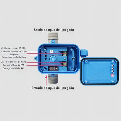 Controlador de Presión para Bomba de Agua Mi Tienda con Válvula Check IP65