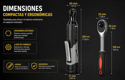 Set De Herramientas Jardín 5 En 1 Inalámbrico Tasbel + 2 Bateria