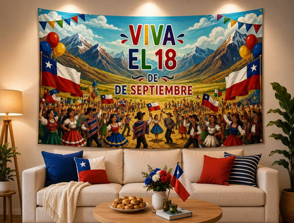 Tela De Fondo Fiestas Patrias 200x180cm Diseños Variados