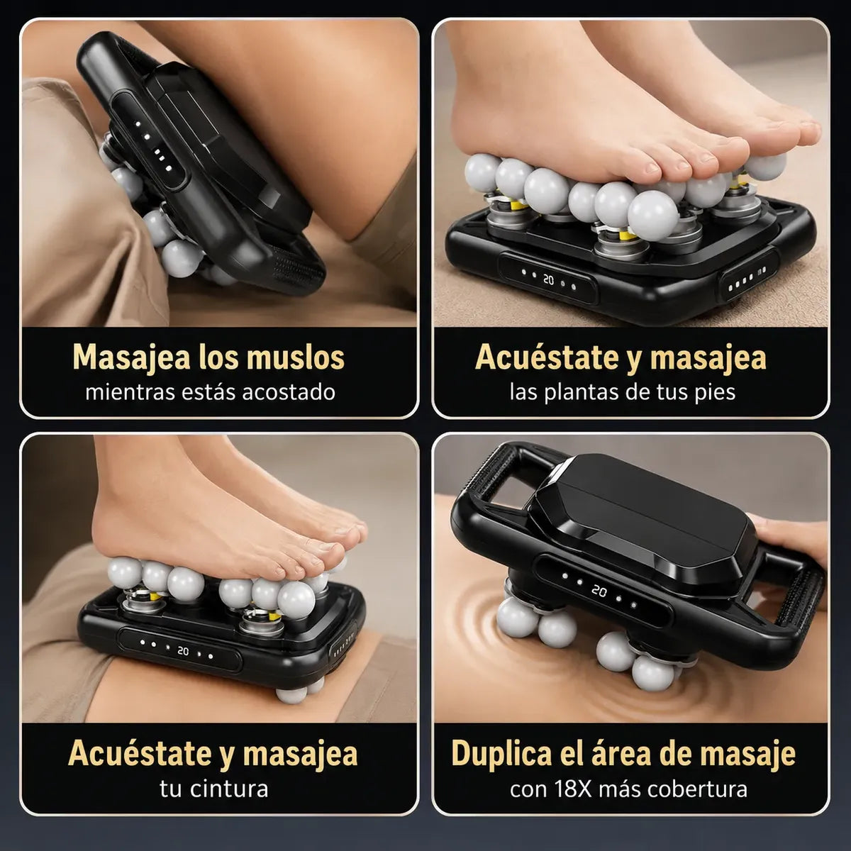 Masajeador Muscular Portatil Profesional Con 20 Niveles