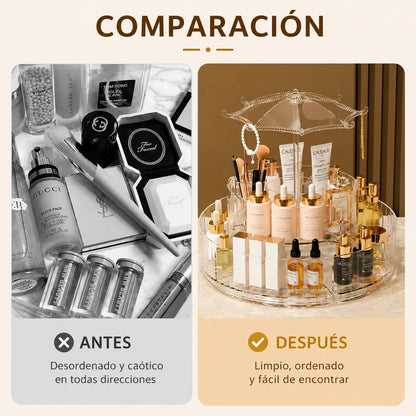 Organizador Cosméticos Rotativo 360° Con Colgador De Joyas
