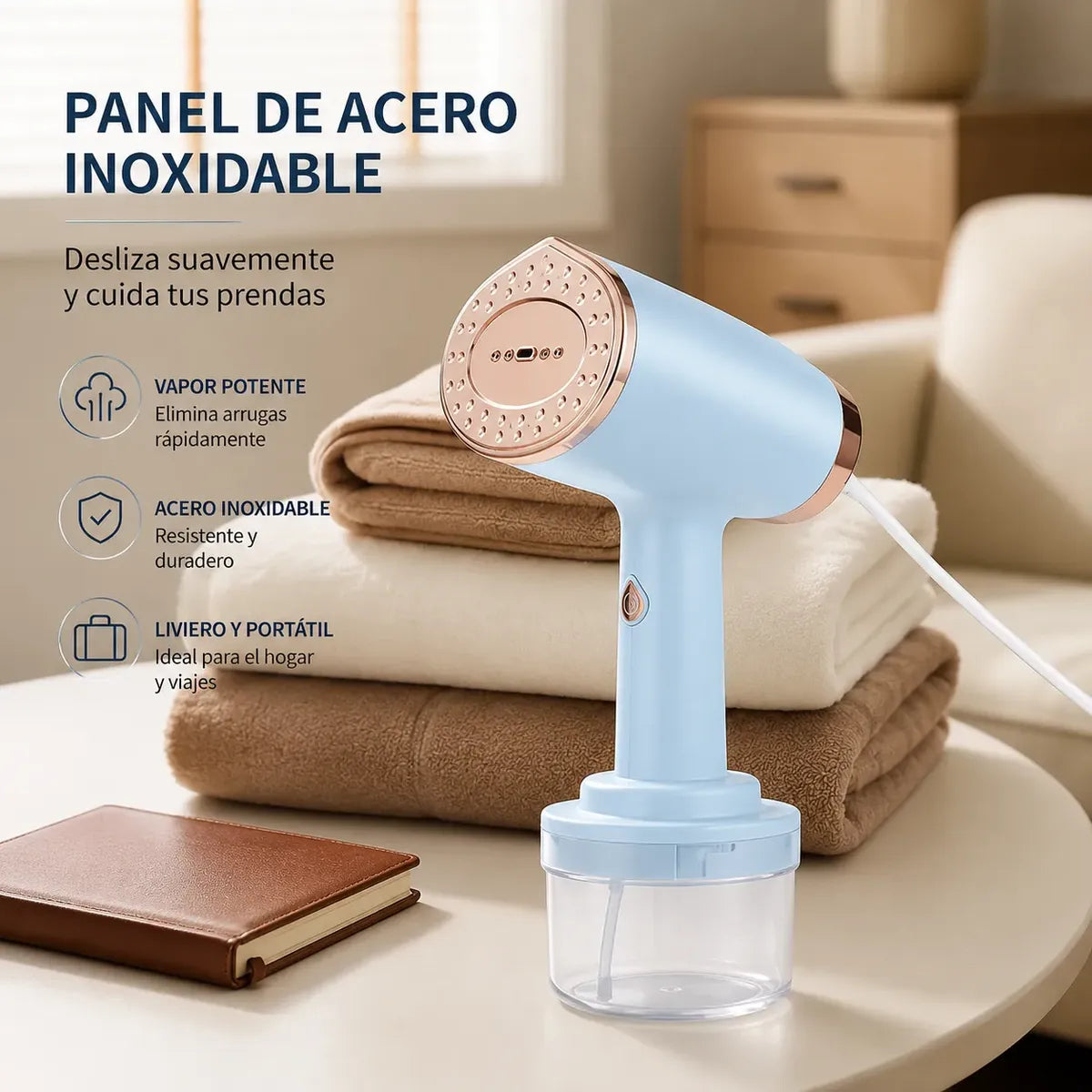Plancha Vaporizadora De Ropa Portátil Elimina Arrugas Rápido