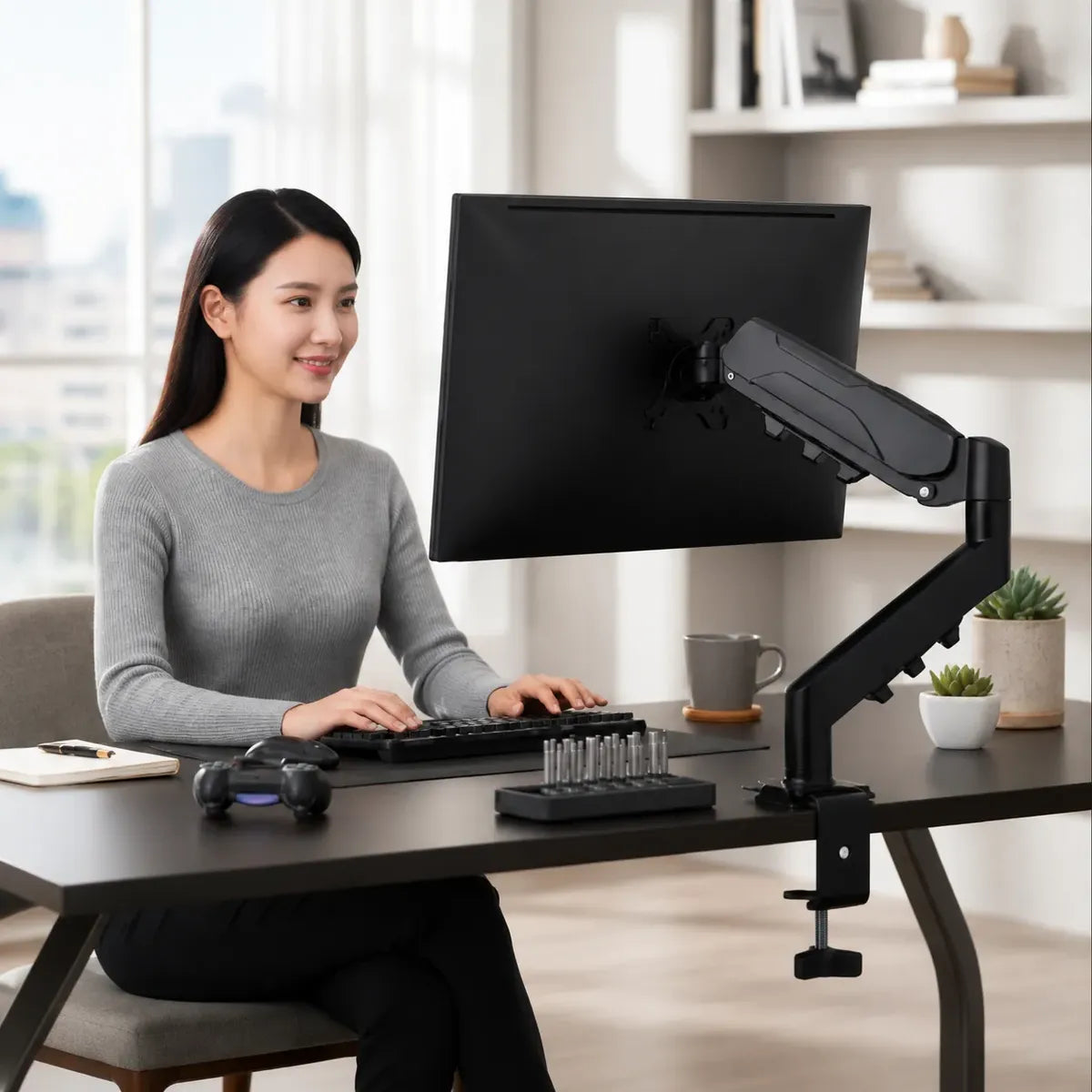 Soporte Monitor Brazo Hidraulico Articulado 17 A 32 9kg