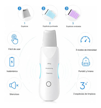 Paleta Ultrasónica Facial Rejuvenecedora, Paleta Ultra Fina De Limpieza Facial