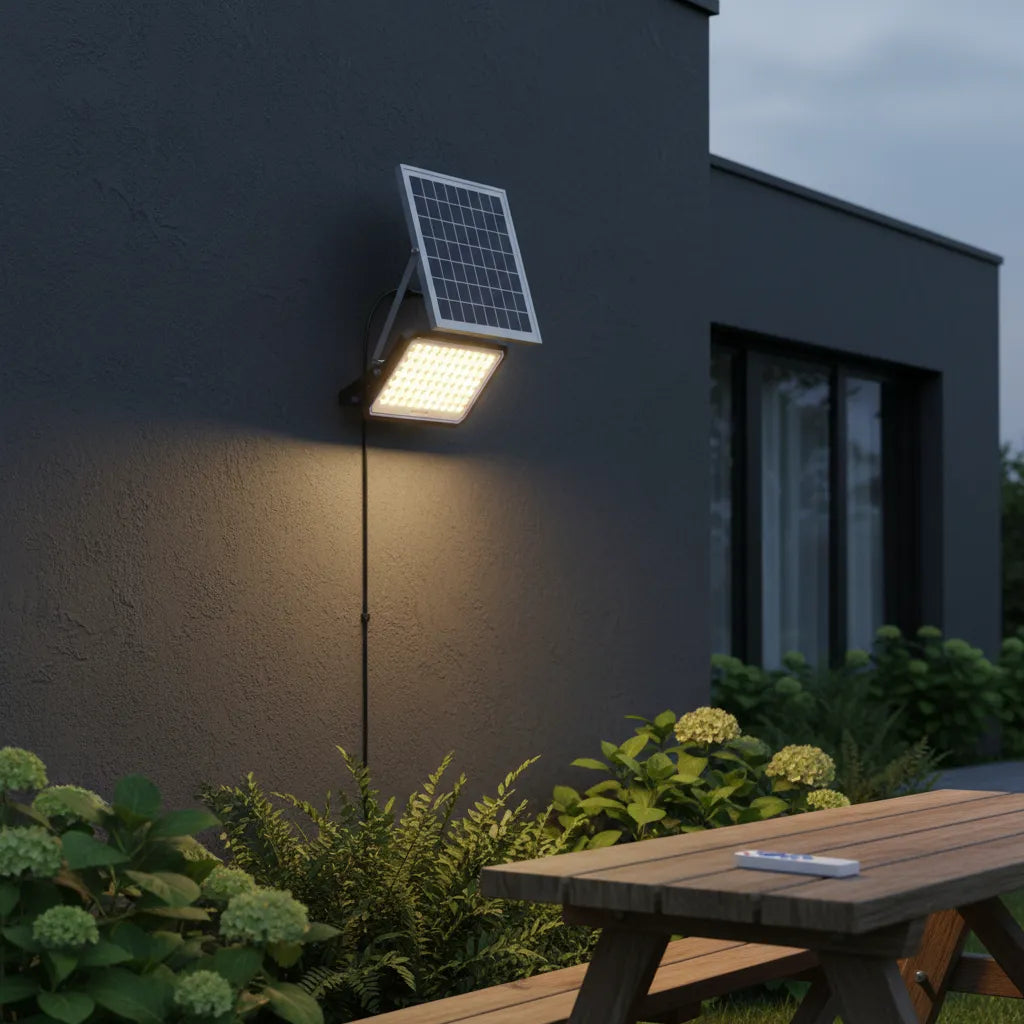 Foco Led Solar 2000w Jortan Reflector Exterior Potente