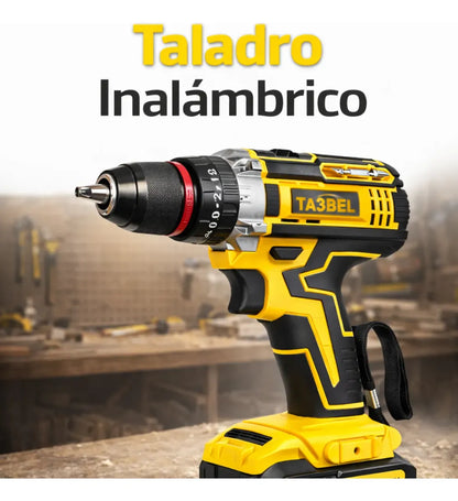 Kit Taladro Inalambrico Con 2 Baterias Y Accesorios