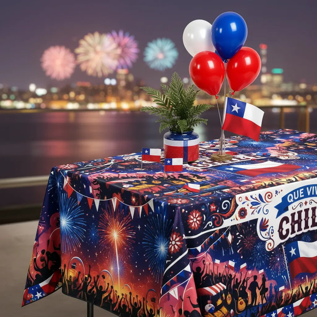 Mantel Funda Mesa Fiestas Patrias 76x183cm Diseños Variados