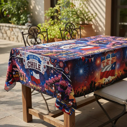 Mantel Funda Mesa Fiestas Patrias 76x183cm Diseños Variados