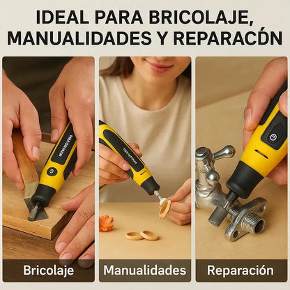 Mini Dremel Inalámbrico Recargable 3.6v mas de 42 Piezas Mini Torno