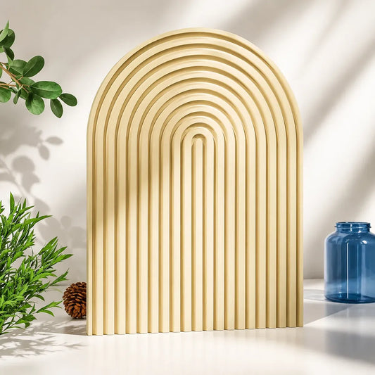 Bandeja Tabla Decorativa Estilo Minimalista Arcoiris Bambú
