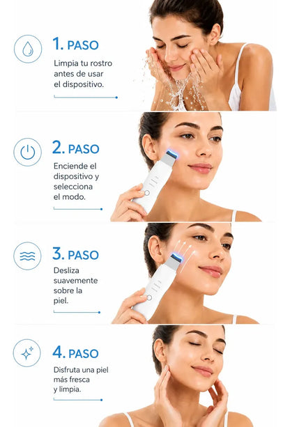 Paleta Ultrasónica Facial Rejuvenecedora, Paleta Ultra Fina De Limpieza Facial