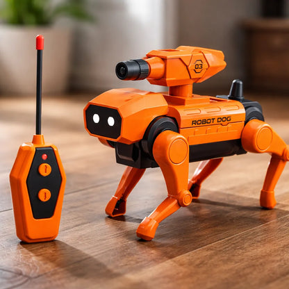 Perro Robot Interactivo Armable Control Remoto Luz Y Sonido