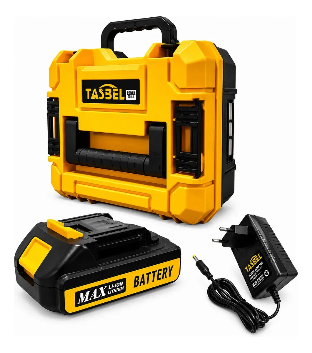 Taladro Inalámbrico Tasbel Brushless + 2 Baterías Y Cargador