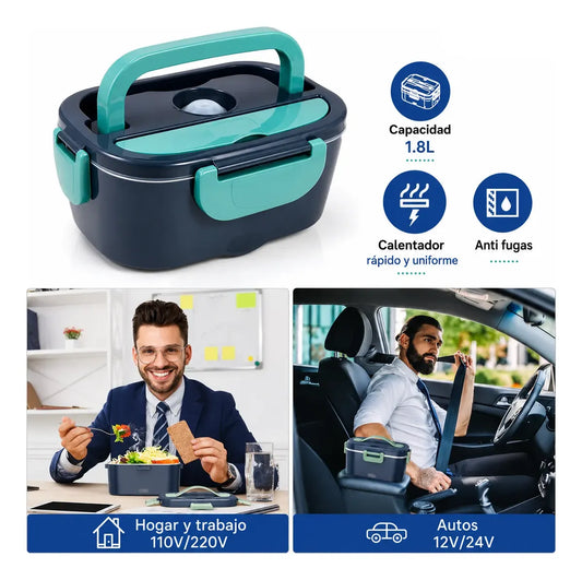 Lonchera Electrica Portatil Con Bolso Termico Y Cubiertos