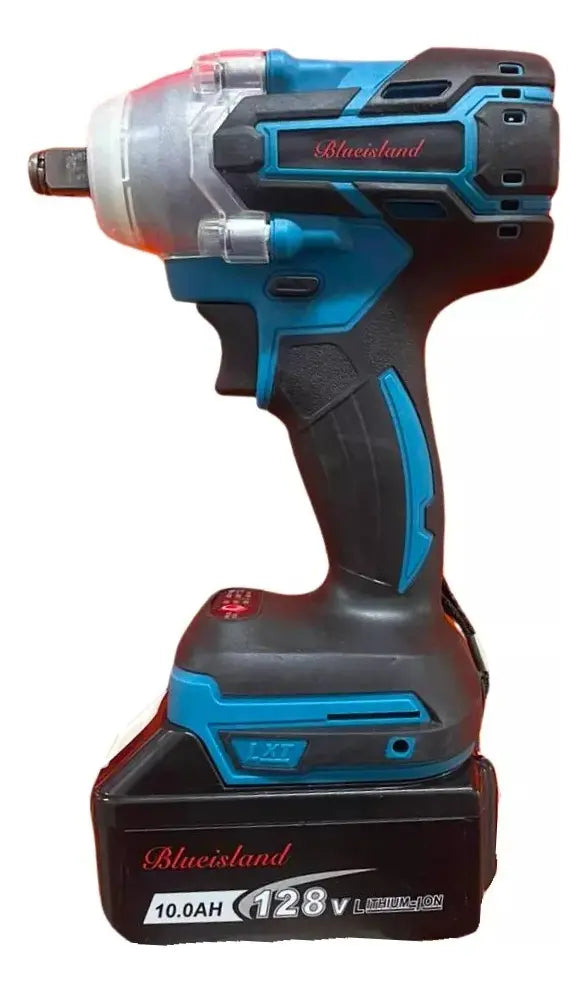 Llave De Impacto Azul Con Accesorios 128v - Herramienta