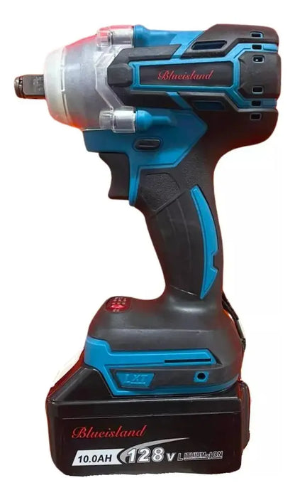 Llave De Impacto Azul Con Accesorios 128v - Herramienta