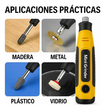 Mini Dremel Inalámbrico Recargable 3.6v mas de 42 Piezas Mini Torno