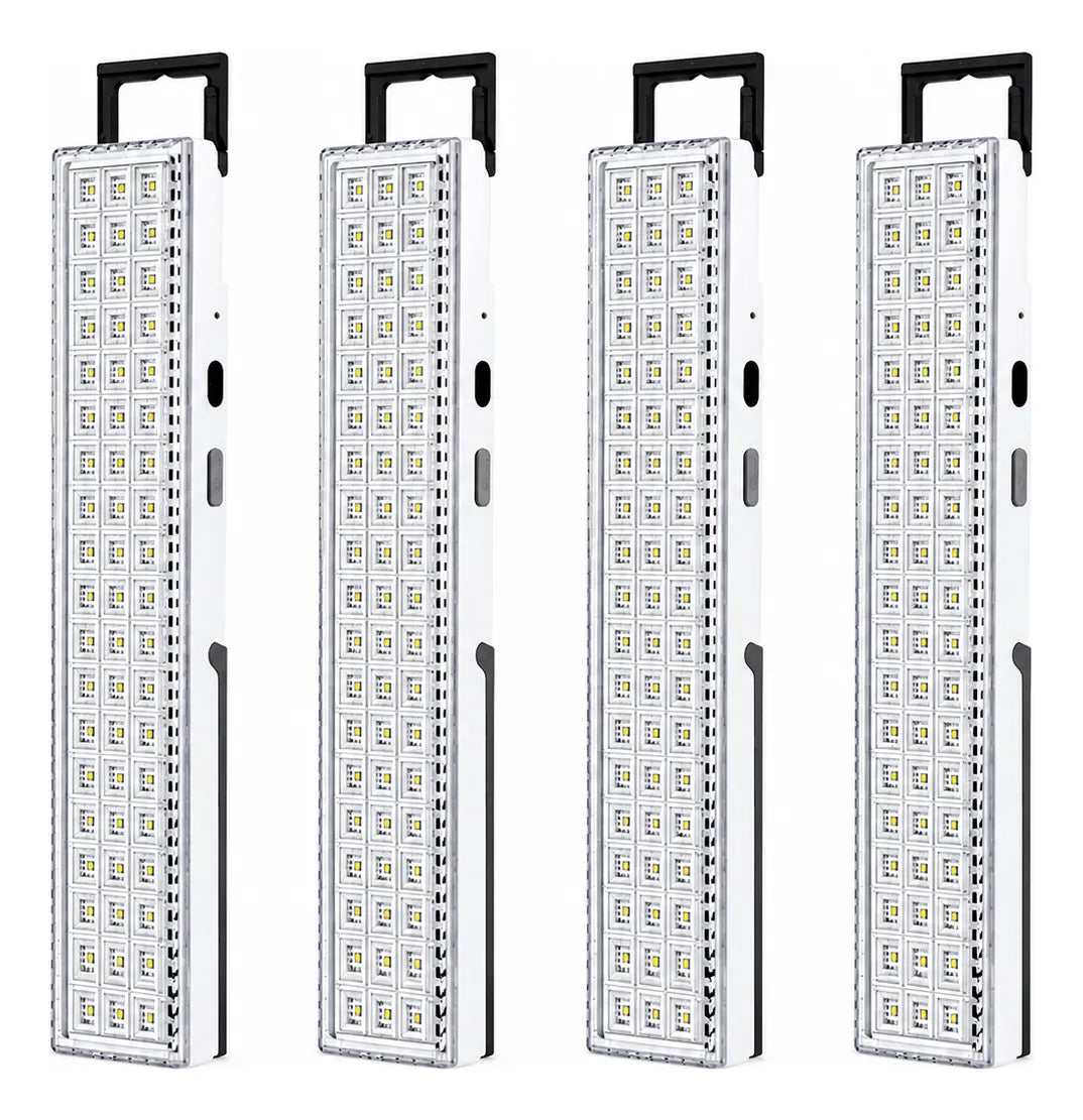 Pack 4 Focos Luz Emergencia 90 Led Recargable Alta Potencia