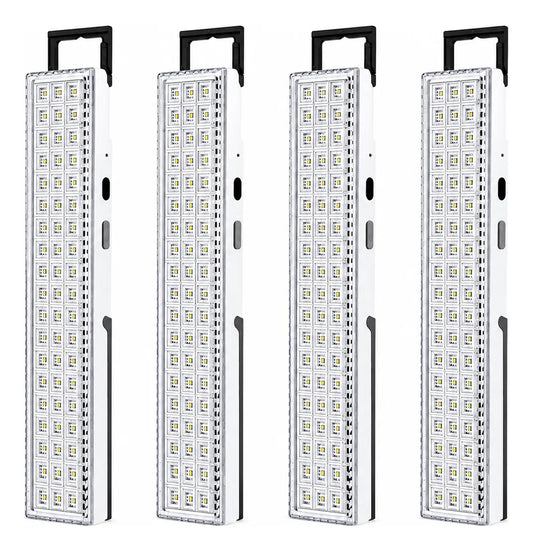 Pack 4 Focos Luz Emergencia 90 Led Recargable Alta Potencia