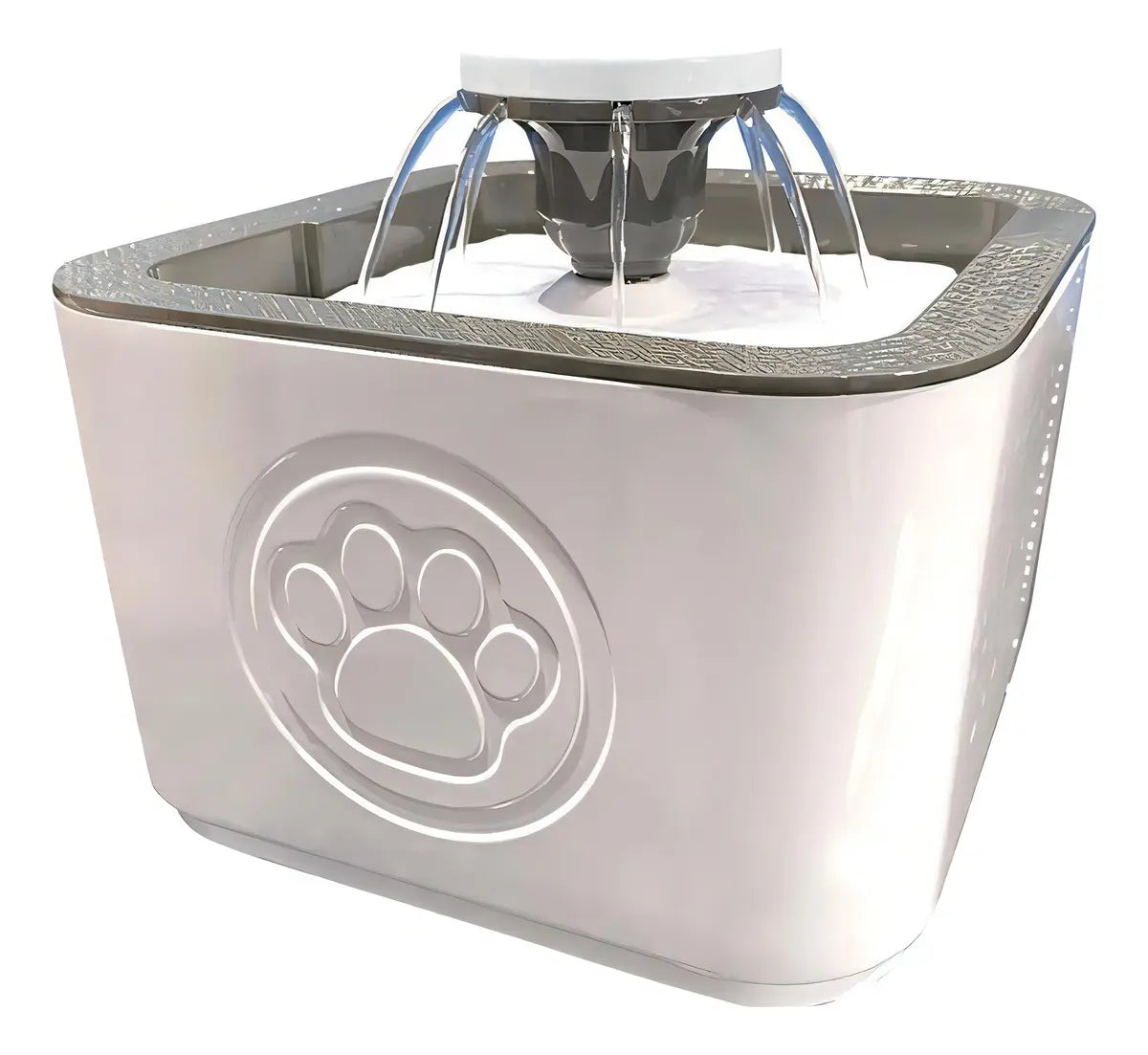 Fuente Bebedero Blanco Para Mascotas Agua Fresca 2.5 L Para Perro Y Gato